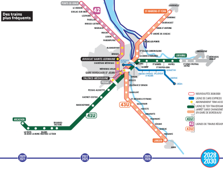  Carte du projet de RER métropolitain 2028-2030