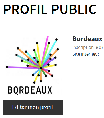 Bouton \"Editer son profil\"